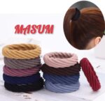 Seamless Cotton Stretch Hair Ties – No-Damage Elastic Ponytail Holders for Women, Kids, and Toddlers (Multi-Color Pack)
