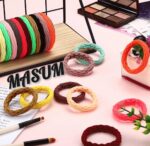 Seamless Cotton Stretch Hair Ties – No-Damage Elastic Ponytail Holders for Women, Kids, and Toddlers (Multi-Color Pack) - Image 4