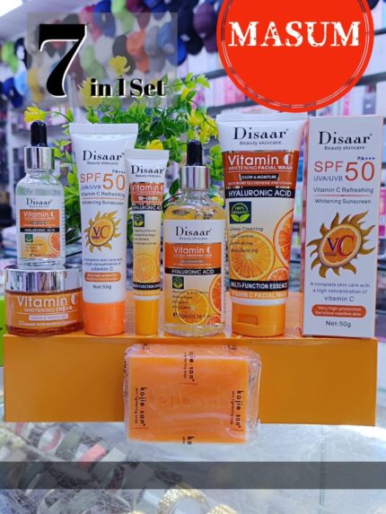 Disaar Beauty Skincare 7-in-1 Vitamin C & Hyaluronic Acid Complete Glow Set