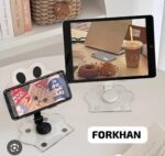 his is a cat paw tablet stand made from clear acrylic and metal. - Image 6