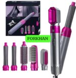 5 IN 1 Hair Dryer Brush, Detachable Blow Dryer Brush Set, Negative Ionic Hot Air Brush, Hair Styling Tool Set, Round Hot Air Straightener Brush Volumizer,Thermal Brush,Air Curler Wand - Image 4