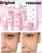 Laikou Japan Sakura Skin Care Set - 5pcs [serum Cream Toner Eye Cream Cleanser Combo] - Image 3