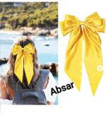 Big bow hairpin red clip headband hair rope female headband super fairy net red hairpin black hair accessories on the back of the head