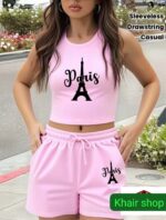 Paris France Eiffel Tower Souvenir Tank Top Tee Shirt Women Brisco Brands S - Image 6