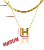 High Quality Women H Letter Pendant Fashion Hot Sale Simple Design Necklaces Jewelry - Image 9