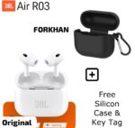 The image displays the JBL Air-R03 TWS (True Wireless Stereo) headphones, which are a budget-friendly alternative to Apple AirPods Pro. - Image 2
