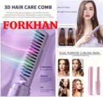 Hair Straightener Curler Comb 2-in-1 Wet Dry 180-160-150 Degree Celsius Adjustable Heat Styling Tool For Home - Image 7