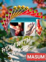 Henna Sticker Mehndi Bridal Tattoo Design Waterproof Full Hand Stencils Reusable 1 Pair = 2 Pieces - Image 7