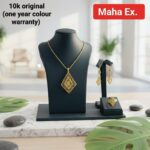 Gold Necklace (Chain With Square Shaped Pendant) 21KT - FKJNKL21KM9944 - Image 11