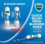 Vicks Inhaler Keychain – Quick Relief from Blocked Nose Anytime, Anywhere