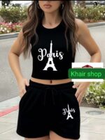 Paris France Eiffel Tower Souvenir Tank Top Tee Shirt Women Brisco Brands S - Image 7