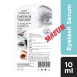 Luxe Organix Castor Oil Eyelash & Brow Growth Serum, 10 mL, Hexane-Free, Paraben-Free - Image 2