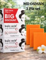 Guanjing Beauty Kojic Acid Soap For Face and Body - 120g - Image 2