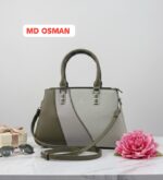 Fashion Color Matching Simple Style PU Handbag Casual Shoulder Bag - Image 2