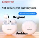 The item pictured is the white variant of the Lenovo HT38 TWS Wireless Bluetooth Earbuds - Image 4