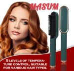 Professional Hair Straightener Brush Comb Fast Heating Anti-Scald Dual Voltage Straight Hair Brush Hot Comb Straight Curly Hair - Image 5