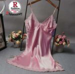 Ladis high quality night dresses for woman silk-like satin adjustable dress sleep wear -Maxi - Night Dress For Women - Image 5