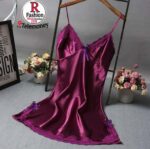 Ladis high quality night dresses for woman silk-like satin adjustable dress sleep wear -Maxi - Night Dress For Women