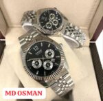 Foreign trade supply stainless steel men's watches 004C manufacturers in stock wholesale luminous waterproof business couples watch - Image 6