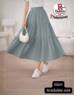 Lucyever 2026 Summer New Pink Long Skirt Women Fashion High Waist Patchwork A-Line Skirts Woman Solid Color All-Match Midi Skirt - Image 12