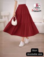 Lucyever 2026 Summer New Pink Long Skirt Women Fashion High Waist Patchwork A-Line Skirts Woman Solid Color All-Match Midi Skirt - Image 9