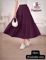 Lucyever 2026 Summer New Pink Long Skirt Women Fashion High Waist Patchwork A-Line Skirts Woman Solid Color All-Match Midi Skirt - Image 8