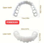 2 Set Perfect Teeth Veneers False Tooth Covers White Upper & Lower Set - Image 3