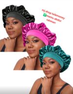 Large Satin Bonnet,Silk Bonnet Hair Wrap for Sleeping, Sleep Cap With Elastic Soft Band, Big Bonnets for Women Hair Care - Image 7