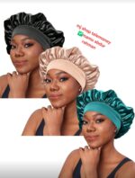 Large Satin Bonnet,Silk Bonnet Hair Wrap for Sleeping, Sleep Cap With Elastic Soft Band, Big Bonnets for Women Hair Care - Image 6