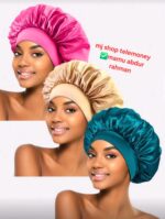 Large Satin Bonnet,Silk Bonnet Hair Wrap for Sleeping, Sleep Cap With Elastic Soft Band, Big Bonnets for Women Hair Care - Image 3