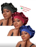 Large Satin Bonnet,Silk Bonnet Hair Wrap for Sleeping, Sleep Cap With Elastic Soft Band, Big Bonnets for Women Hair Care - Image 4