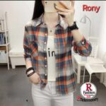 2022 Spring New plus Size Plaid Long Sleeve Hong Kong Style Top Shirt 200 Jin Coat Thin Shirt for Women - Image 8