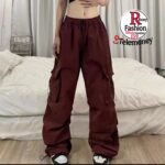 Parachute Black Pants Women Streetwear Oversize Pockets Cargo Trousers Harajuku Wide Leg Baggy Sweatpants - Image 2