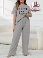 Ekouaer womens pajama sets Short Sleeve Pjs Lounge Set 2 Piece Sleepwear with Long Pants