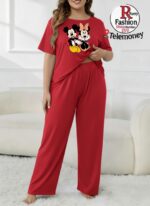 Ekouaer womens pajama sets Short Sleeve Pjs Lounge Set 2 Piece Sleepwear with Long Pants - Image 5