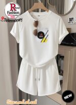 Advanced Comfort Casual Sports Set Women's Summer Loose And Comfortable Shorts Short Sleeve Two Piece Set Fashionable And - Image 6