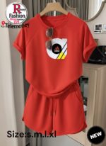 Advanced Comfort Casual Sports Set Women's Summer Loose And Comfortable Shorts Short Sleeve Two Piece Set Fashionable And - Image 3