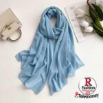 Wholesale Women Muslim Hijab Shawls Thin Style Silk Headband Muslim Hijabs Headscarf Gauze Scarf Vacation Hijab - Image 2
