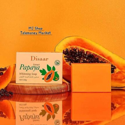 Papaya Soap for Face Body - Skin Whitening Papaya Soap for Dark Skin - Reduces Cleansing Same - With Kojic Acid Oils - For All Skin Types Skin Toner Spray (Orange, 3 x 6 x 9 cm)