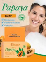 Papaya Soap for Face Body - Skin Whitening Papaya Soap for Dark Skin - Reduces Cleansing Same - With Kojic Acid Oils - For All Skin Types Skin Toner Spray (Orange, 3 x 6 x 9 cm) - Image 3