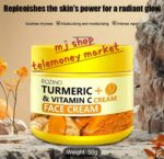 Turmeric VC Face Cream Deeply Moisturizes and Desalinates Skin Leaving Skin Fresh Non Greasy Smooth Firm Soft Elastic Energetic