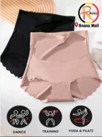 High Waist Underwear Women 60S Cotton Panties Plus Size Womens Briefs Cozy Female Underwear Tighten The Abdomen Safety Shorts