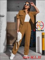 Mulvari Outfit de dos piezas Bolsillo Liso Casual - Image 2