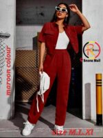 Mulvari Outfit de dos piezas Bolsillo Liso Casual - Image 7