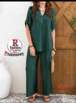 Mulvari Outfit de dos piezas Bolsillo Liso Casual - Image 10