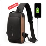 Men's Chest Bag Anti-theft Password Lock Bag Fashion Shoulder-Slung Chest Bag Usb Charging Chest Cross Bag Leisure Travel Shoulder Bag Casual Sports Shoulder Bag